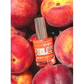 BeautyGARDE 2 Jars BeautyGARDE Jelly Nail Polish, Peach Color Strengthening Growth Treatment