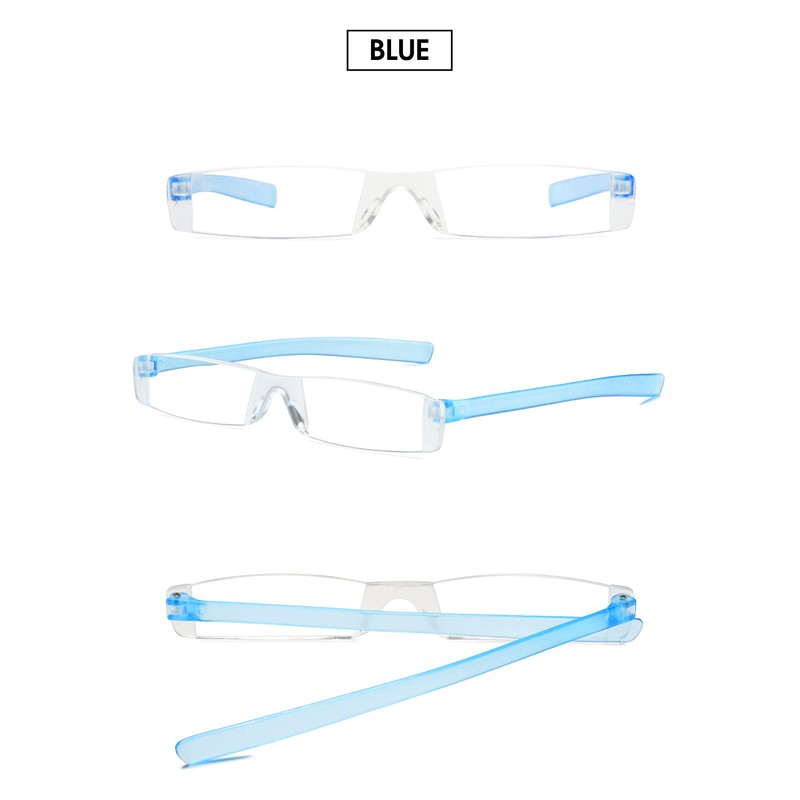 VEVESMUNDO Randlos Lesebrille mit Etui Damen Herren Mini Lesehilfe Sehhilfe