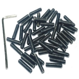 ZDingTech 50pcs Set Screws M4 x 16mm 304 Stainless Steel Allen Head Hex Socket 4X16mm Set Screws Grub Hex Head Sockets with M2 Allen Wrench.(16mm Length)