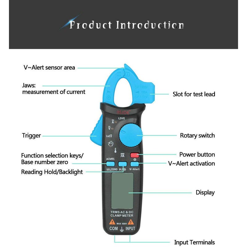 Yangers True RMS 6000 Count Digital Multimeter with Test Lead