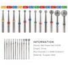 Rolabling Ball Shape Diamond Nail Drill Bit 3/32" Cuticle Gel