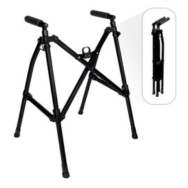 Stander Wonder Walker Lite Short, Lightweight Junior Folding Mobility Aid for Petite Adults, Seniors, and Elderly, Collapsible Travel Assistant with Rubber Feet for Support, Matte Black