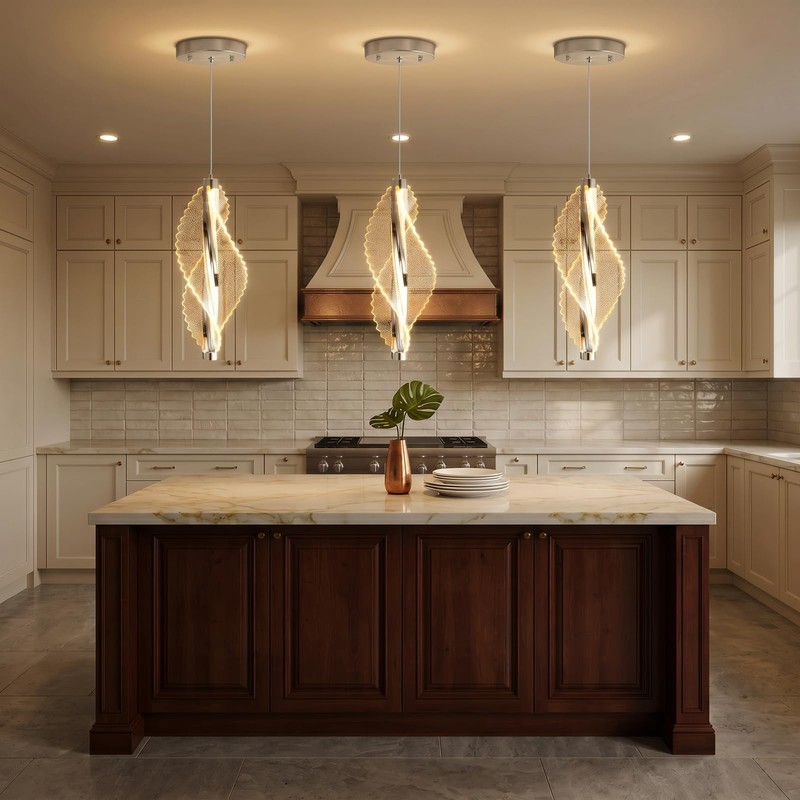 AFQEJG 1-Light Pendant Lights for Kitchen Island Acrylic Hanging Light