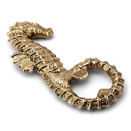 NKlaus Maritime Bottle Opener Seahorse Brass Gold 5 x 12 x 1 cm Bottle Opener 11563