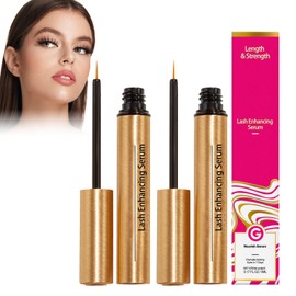 Pack of 2 Eyelash Serum for Long Eyelashes, Eyelash Growth Lash Serum, Eyelash Booster for Fast Growth, Eyelash Serum, Quickly Activates Hair Follicles from the Root, Eyelash Serum