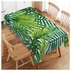 Walmsco Tablecloth Green Watercolor Leaves Palm Decor For Dining Room