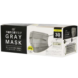 Fuji Kogyo Gray Mask, Pack of 30