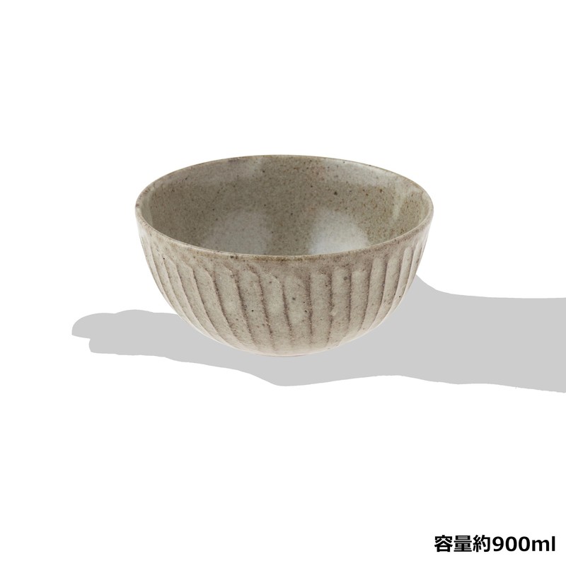 Marui Pottery MR-3-4599 Shigaraki Ware Hechimon Donburi Rice Bowl, Capacity:
