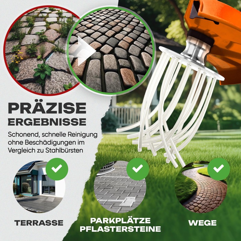 GARDCORE® 2-in-1 Weed Brush Cutter [Mowing & Plaster Cleaning |