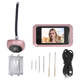 Peephole Viewer 3.5in Screen 1080P HD 10x Zoom Wide Angle 12 Languages Electronic Doorbell Digital Peephole Camera