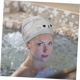 Outanaya Coral Fleece Hair-Drying Hat for Girls Quick Drying Bath Towel Absorbent Material for Home Use Reduces Heat Damage Comfortable Fit for Wet Hair