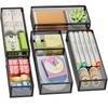 Marbrasse 5 Pack Desk Drawer Organizer Set with Adjustable Divider
