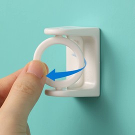 4Pcs Curtain Rod Holder with Swivel Ring Shower Rod Tension Retainer Curtain Rod Mount Retainer for Home or Hotel