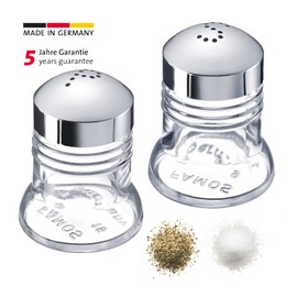 Westmark Salz- und Pfefferstreuer-Set, 2-tlg., Fassungsvermögen: je 40 ml, Glas/ABS, Verchromt, Paris-Chrome, Silber/Transparent, 631622E1