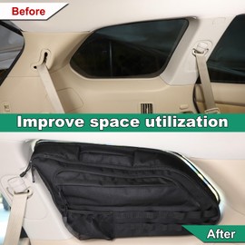 Heutamo Car Trunk Window Storage Bag Compatible with Nissan Pathfinder 2013-2018,Oxford Cloth Trunk Organizer,Car Rear Side Window Storage Bag Interior Storage Accessories (Right)