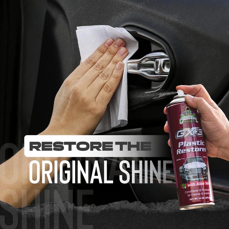 Cristal Products GX-3 Plastic Restorer – Black Plastic Restorer for
