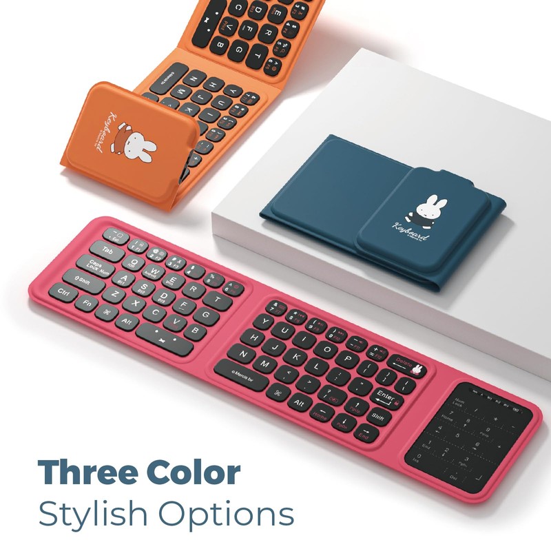 Miffy Triple-Fold Bluetooth Keyboard - Magnetic Fold Design with Integrated