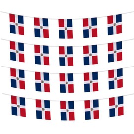 FFILL Dominican Republic Banner Flag, Dominican Republic Mini Flag Small Banner, for Party, Shops and Bars Decorations, (Dominican Republic)