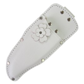 KOZUCHI(コヅチ) Flowery(フローリー) 剪定鋏革ケース 花付 大 白 LST-13