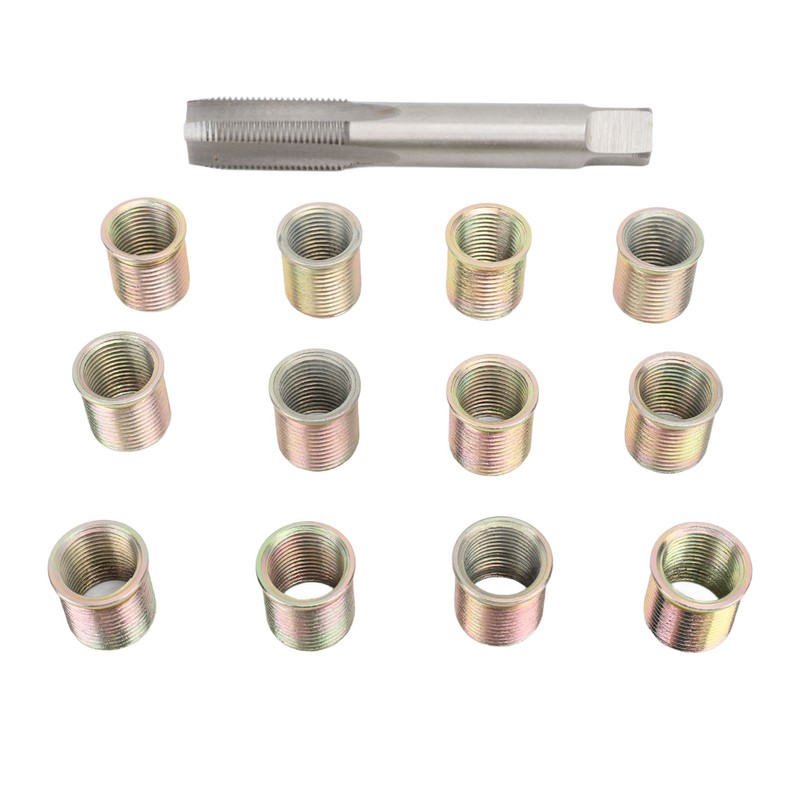 Thread Repair Tools 12Pcs Stainless Steel Inserts with 1Pc Screw