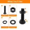 CLAHJQX 280 Pcs Black Bolts and Nuts Kit - M5-0.8