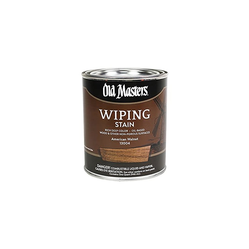 Old Masters Semi-Transparent American Walnut Oil-Based Wiping Stain 1 qt.
