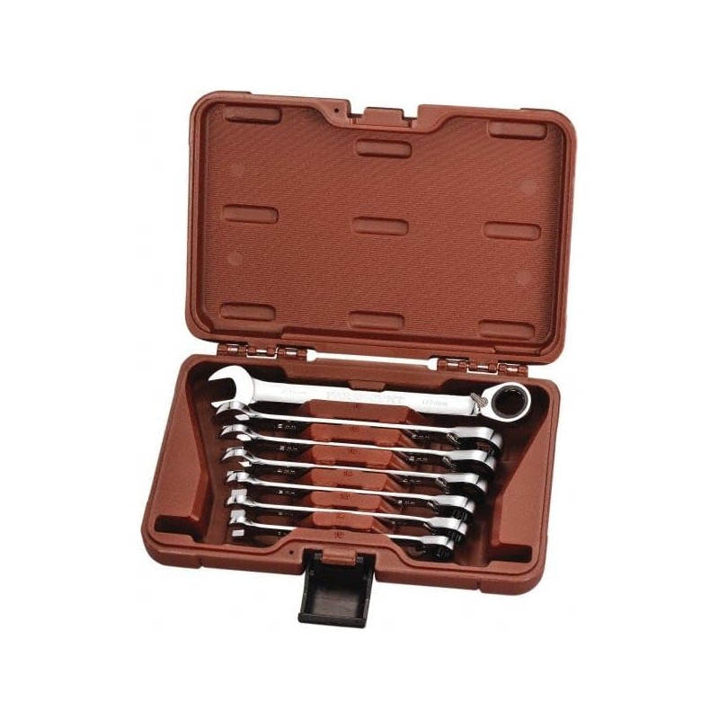 Paramount 7 Piece Metric Ratcheting Combination Wrench Set, 12 Points,