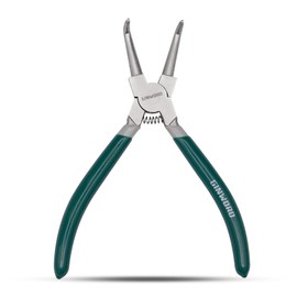 GINWORD 7 inch Bent Internal Jaw Snap Ring Plier, Circlip Pliers, Tips C-Clip Pliers for Ring Remover Retaining