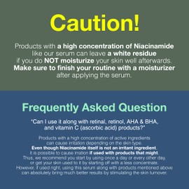 Niacinamide 20% Vitamin B3 Concentrated Face Serum 1 Oz- Damask Rose Water 64.5% No-Scent Even Skin Tone Defying-Aging Minimizing Pores Pump Fine Lines Sensitive Dull Skin Korean Skincare (1 Fl Oz)