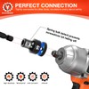 BLACKROBOT 3PCS Impact Bit Holders 1/2 3/8 1/4-Inch Square Drive