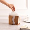 LAVAUK Acacia wood & Transparent Epoxy resin Napkin holder for