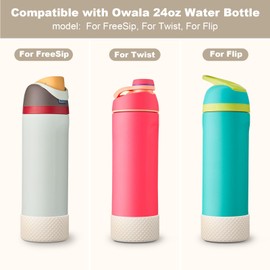 Silicone Boot for Owala Water Bottle 32 oz, Anti-Slip Protective Sleeve for FreeSip/Twist/Flip Stainless Steel Water Bottles Accessories