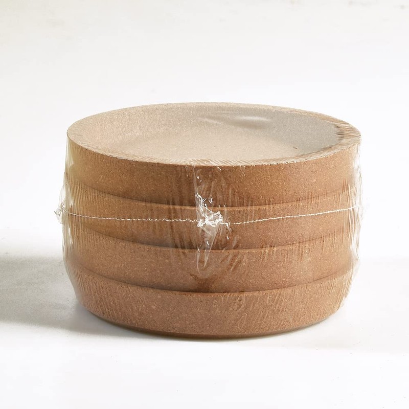 ionEgg Cork Coasters, Etra Thick with Rising Rim Reusable Absorbent