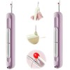 2Pcs 2-in-1 Insert Needle Threader Sewing Seam Ripper Tool,Stretchable Threader