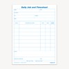 Ocean Pads Daily Job and Time Sheet Book Duplicate A5