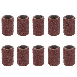 uxcell 1/4 Inch x 1/2 Inch Sanding Sleeves 120 Grits Sandpapers Band Drums 10 Pcs