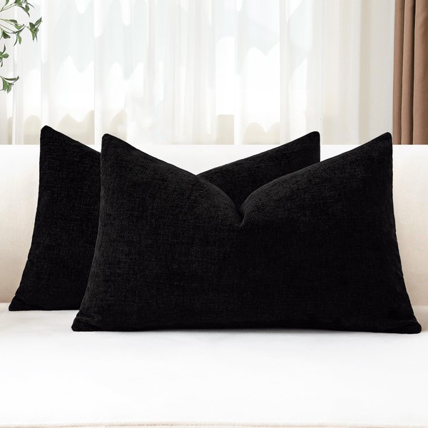 JOTOM Set of 2 Cushion Covers 30x50 cm Soft Chenille