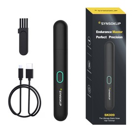 Synsoklip - Cortapelos de nariz y oreja de última precisión, herramienta de aseo profesional unisex, sin dolor, sin tirones, impermeable y portátil, gran unisex, fácil de lavar y almacenar, SK009