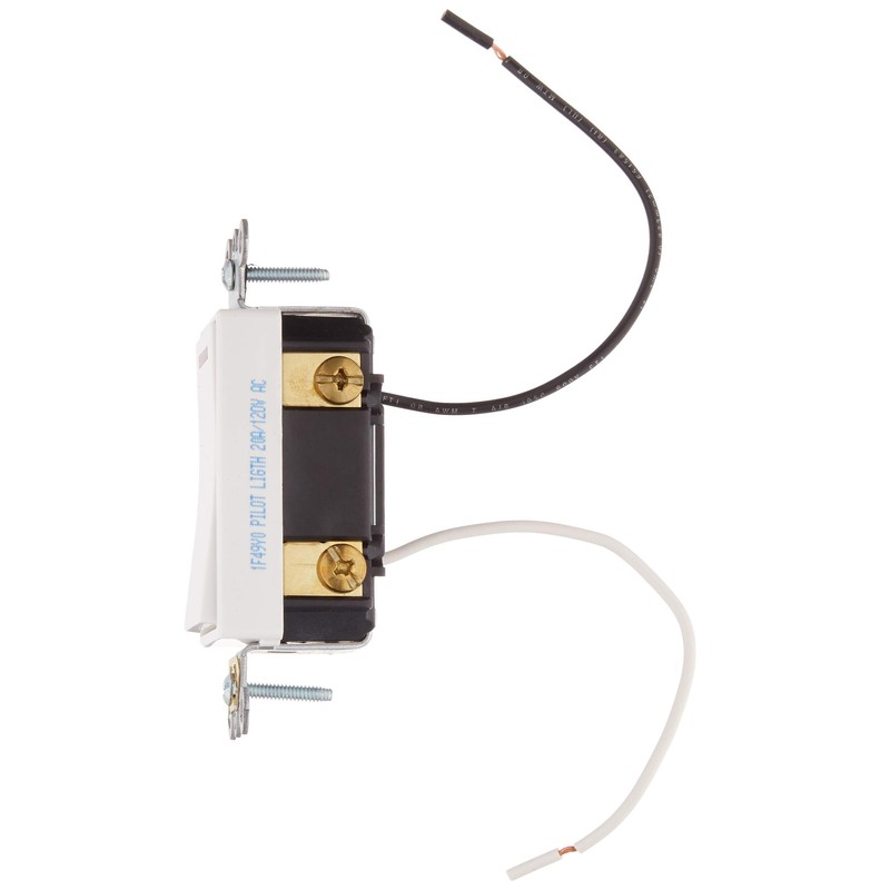 Leviton 20-Amp 120-Volt Decora Plus Rocker Pilot Light Illuminated ON,