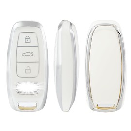 OFFCURVE Car Key Case Key Cover TPU Car Key Protective Cover 3 Buttons for A1 A3 A4 A5 A6 A7 A8 Q1 Q3 Q5 Q7 Q8 S3 S4 S6 RS4 RS6 R8 TT TTS Seat Exeo 3R