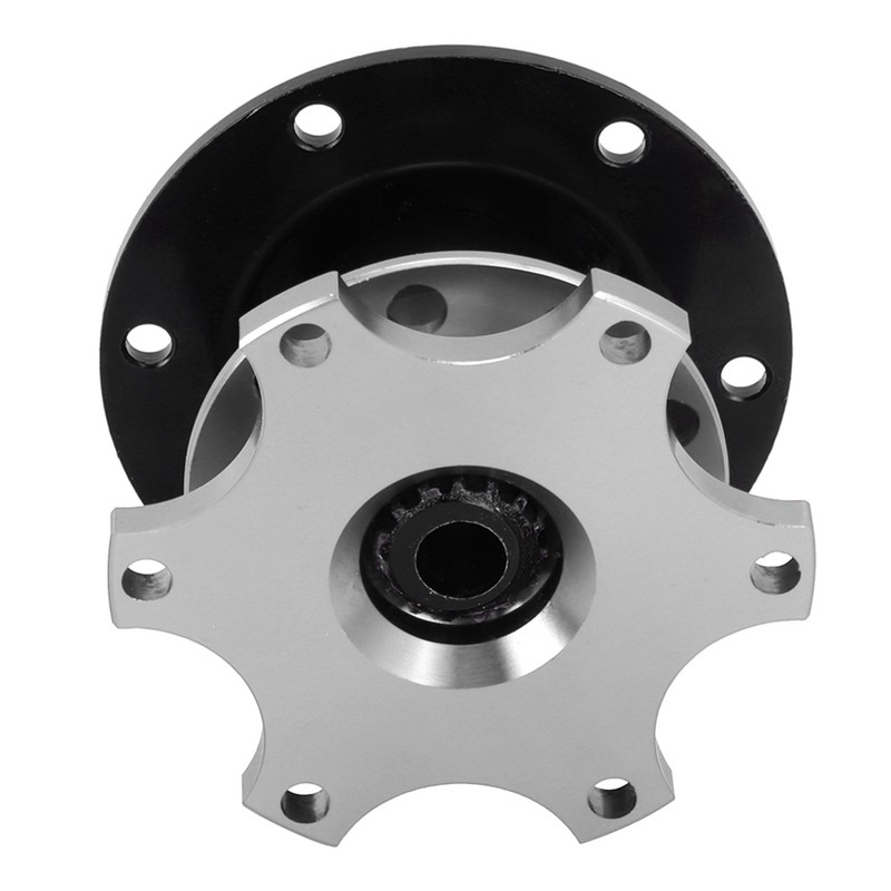 Universal 6 Hole Steering Wheel Quick Release Disconnect Hub Adapter