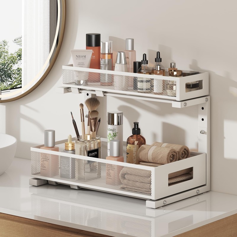 Biboraya 1 Pack 17IN Depth Under Sink Storage Organizer, Large