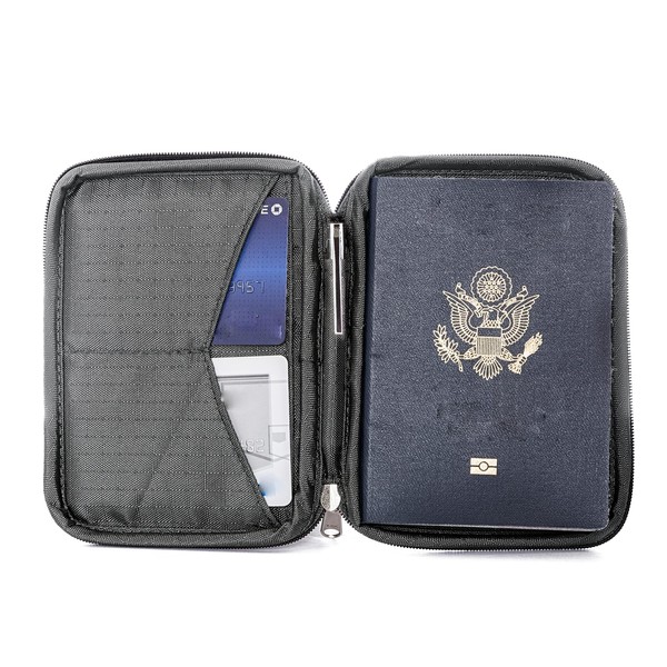 Zero Grid Passport Holder & Travel Wallet with RFID Blocking