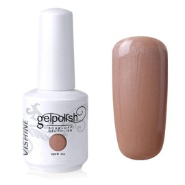 Vishine Gelpolish Lacquer Shiny Color Soak Off UV LED Gel Nail Polish Professional Manicure Beige Brown(1542)