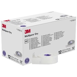 3M™ Multipore™ Dry Surgical Tape 3730-0, .5 IN x 5.5 YRD, 12 rolls/BX
