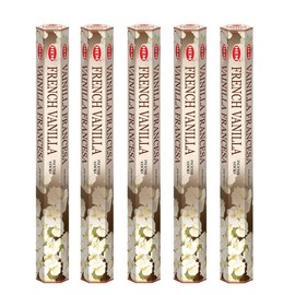 French Vanilla 100 Incense Sticks Heaven Feel Smell Outdoor Indoor Fragrance Stick for Bedroom Worship Meditation Best for Meditation,Yoga,Aroma Therapy, Relaxation (5 Packs Total 100 Sticks)
