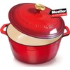MÜELLERHOME 7.5 QT Enameled Cast Iron Dutch Oven, Heavy-Duty Casserole