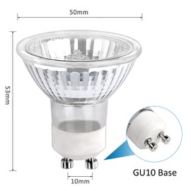 SCNNC SCNNC Halogenlampe GU10 50W 230V, 500lm Warmwei? 2700K Dimmbar, Halogen Reflektor MR16, Halogen GU10 MR16 fr Schrankleuchte, Ausstellungsleuchten, 6 Stck