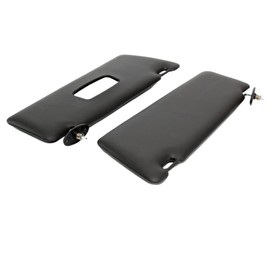 Sun Visor Set for Mercedes W123, Left and Right with Mirror (Black)
