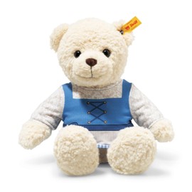 Steiff Cuddly Toy Mila Teddy Bear in Dirndl, Cute Stuffed Toy with Plastic Eyes, Children, Boys & Girls, Friends, Plush Toy 30 cm, Beige, 988639